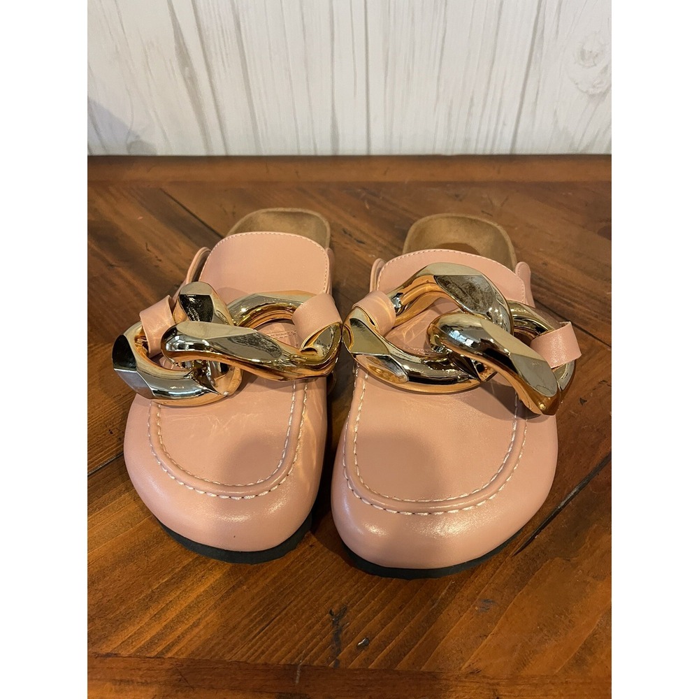 Sexy Women Shoes Clogs Gold Chains Sz 7/37
